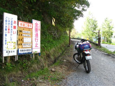 010.御母衣湖付近の林道①