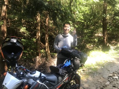 009.ユージ君クラッチレバーを折る